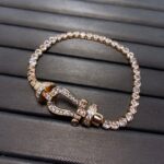 [Eternal Jewelry]FORCE  LARGE HORSESHOE FULL DIAMOND TENNIS BRACELET - Image 7