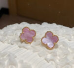 [Eternal Jewelry]Clover Mini Pink Earrings - Image 2