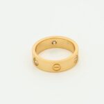 [Eternal Jewelry]LOVE RING 5.5MM 3 DIAMONDS PINK GOLD - Image 3