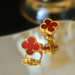 [Eternal Jewelry]CLOVER MEDIUM 1 MOTIFS CARNELIAN  EARRINGS - Image 11