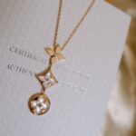 [Eternal Jewelry]COLOR BLOSSOM LARIAT NECKLACE PINK GOLD WHITE MOTHER PEARL AND DIAMOND - Image 8