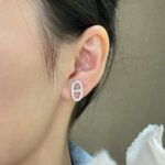[Eternal Jewelry]HM FULL DIAMOND PIG NOSE STUD EARRINGS - Image 8