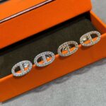[Eternal Jewelry]HM FULL DIAMOND PIG NOSE STUD EARRINGS - Image 2