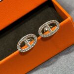 [Eternal Jewelry]HM FULL DIAMOND PIG NOSE STUD EARRINGS - Image 4