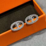 [Eternal Jewelry]HM FULL DIAMOND PIG NOSE STUD EARRINGS - Image 5