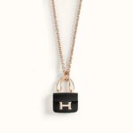 [Eternal Jewelry]CONSTANCE BLACK PEDANT PINK GOLD NECKLACE - Image 2