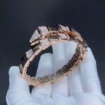 [Eternal Jewelry]SERPENTI WIDE BRACELET PINK GOLD DIAMOND - Image 4