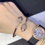[Eternal Jewelry]SERPENTI BRACELET PINK GOLD DIAMOND DOUBLE SNAKE - Image 8