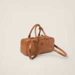 Arcadie Leather Large Handbag Cognac color - Image 2