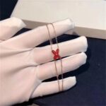 [Eternal Jewelry]JEUX BRACELET CARNELIAN PINK GOLD 1 DIAMOND - Image 3