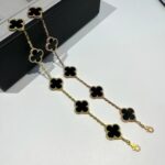 [Eternal Jewelry]CLOVER  5 MOTIFS BLACK ONYX BRACELET - Image 8