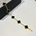 [Eternal Jewelry]CLOVER  5 MOTIFS BLACK ONYX BRACELET - Image 9