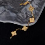 [Eternal Jewelry]CLOVER 5 MOTIFS BRONZING BRACELET - Image 5