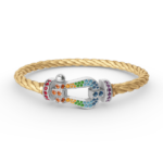 [Eternal Jewelry]FORC LARGE HORSESHOE  COLORED DIAMOND BRACELET SILVER - Image 4