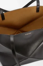 Medium Puzzle Fold tote in shiny calfskin - Image 2