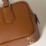 Arcadie Leather Small Handbag Cognac color - Image 4