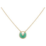 [Eternal Jewelry]AMULETTE GOLD MALACHITE NECKLACE - Image 2