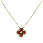 [Eternal Jewelry]CLOVER 15MM DIAMOND AND YELLOW TIGER'S EYE AGATE necklace - Image 2