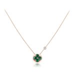 [Eternal Jewelry]SUN PEDANT PINK GOLD 1 DIAMOND NECKLACE - Image 2