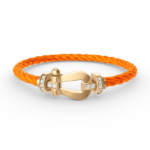 [Eternal Jewelry]FORCE LARGE HORSESHOE HALF DIAMOND BRACELET GOLD - Image 7
