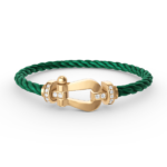 [Eternal Jewelry]FORCE LARGE HORSESHOE HALF DIAMOND BRACELET GOLD - Image 2