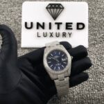 Rolex Datejust White Gold Blue Dial Iced Out 126300 Replica - Image 2
