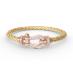 [Eternal Jewelry]FORCE LARGE HORSESHOE FULL DIAMOND BRACELET ROSE GOLD - Image 4