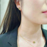 [Eternal Jewelry]FRIVOLE  FLOWER MALACHITE EARRINGS - Image 3