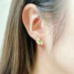[Eternal Jewelry]FRIVOLE  FLOWER MALACHITE EARRINGS - Image 2
