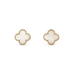 [Eternal Jewelry]CLOVER MEDIUM 1 MOTIFS  WHITE MOP STUD EARRINGS - Image 2