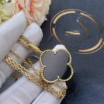 [Eternal Jewelry]CLOVER 25MM GOLD ONYX BIG CLOVER NECKLACE - Image 3