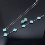 [Eternal Jewelry]CLOVER 1 DIAMOND BLUE SKY SILVER EARRINGS - Image 2