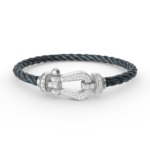 [Eternal Jewelry]FORCE LARGE HORSESHOE FULL DIAMOND BRACELET SILVER - Image 5
