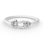 [Eternal Jewelry]FORCE LARGE HORSESHOE FULL DIAMOND BRACELET SILVER - Image 14