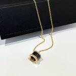 [Eternal Jewelry]ZERO 1 BLACK CERAMIC DIAMOND PINK GOLD NECKLACE